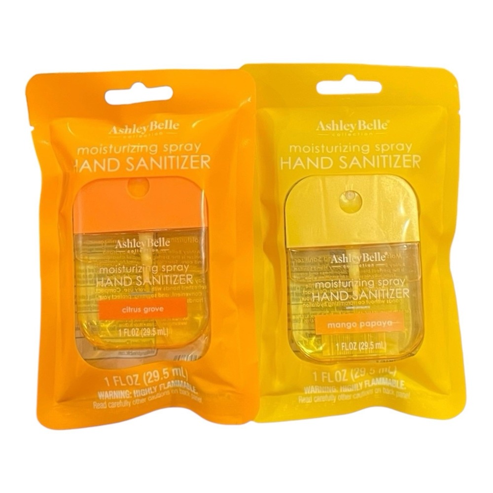 Lot of 2 Ashley Belle Hand Sanitizer 1 fl oz X2 Citrus Grove & Mango 🥭 Papaya
